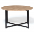 Table basse DETROIT ronde 70 cm design industriel