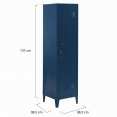 Armoire vestiaire ESTEL en métal bleu foncé