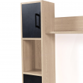 Ensemble meuble TV et étagères HOUSTON bois et noir 180 cm