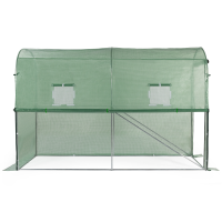 IDMarket - Tomato Greenhouse, Folded, 3 m², White, 2 Windows with Mosquito Net and Door with Zip