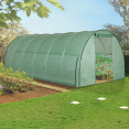 Serre tunnel de jardin 18M² verte relevable avec moustiquaire