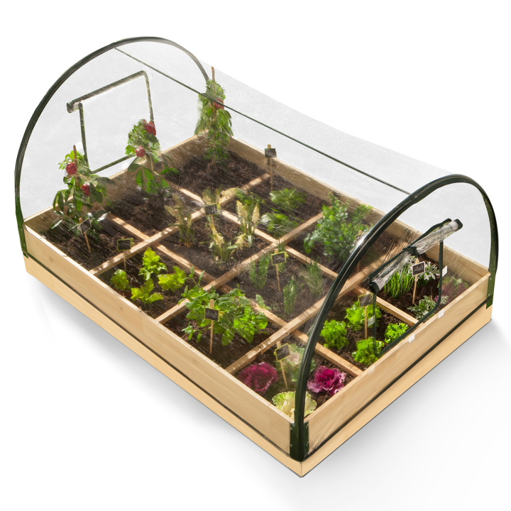 Carré potager 1,2x0.80 m 12 compartiments + housse serre chassis Carré potager 1,2x0.80 m 12 compartiments + housse serre chassis