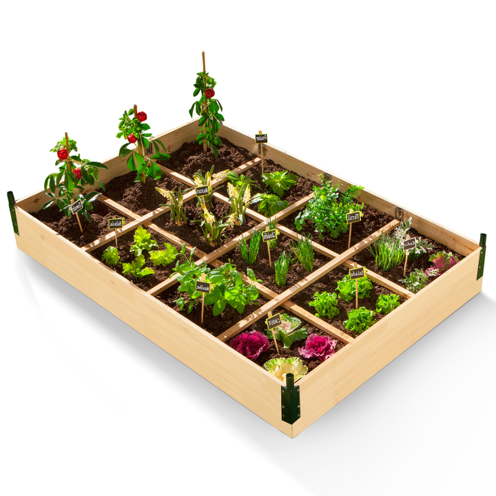 Carré potager 1,2x0.80 m 12 compartiments + housse serre chassis Carré potager 1,2x0.80 m 12 compartiments + housse serre chassis