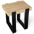 Lot de 2 tables de chevet PHOENIX bois clair et noir