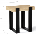 Lot de 2 tables de chevet PHOENIX bois clair et noir