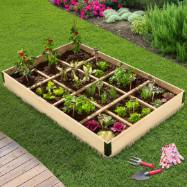 Carré potager 1,15x0,8M 12 compartiments en bois Carré potager 1,15x0,8M 12 compartiments en bois