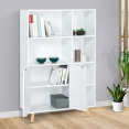 Bibliothèque 2 portes EMMIE scandinave bois blanc