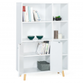 Bibliothèque 2 portes EMMIE scandinave bois blanc