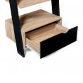 Etagère échelle scandinave KLARA bois façon hêtre et noir