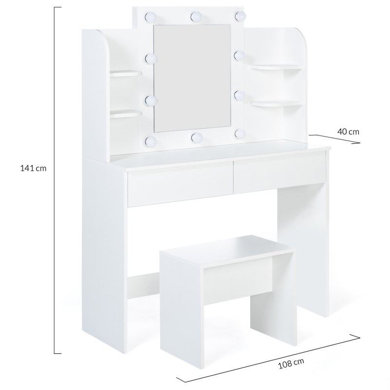 Etagère inter coiffeuse Dundee blanc