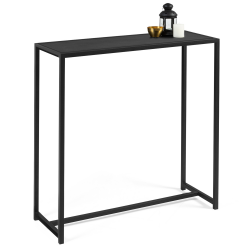 14619 - Consolle in metallo nero in stile industriale da 80 cm Console DAVIS en métal noir mat design industriel