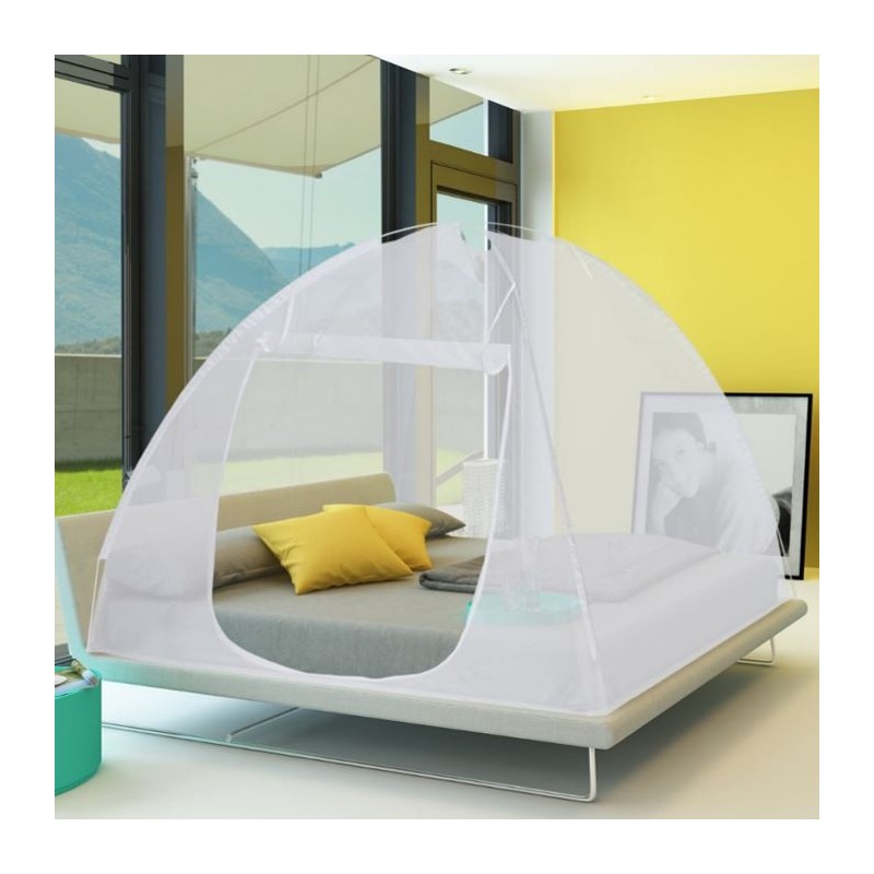 WWQQ Moustiquaire De Lit 2 Places Moustiquaire Filet Baldaquin Post Lit  Baldaquin Rideaux Grande Moustiquaire Lit Enfant Moustiquaire Exterieure