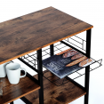 Meuble de rangement cuisine DAYTON étagères tablettes effet vieilli design industriel