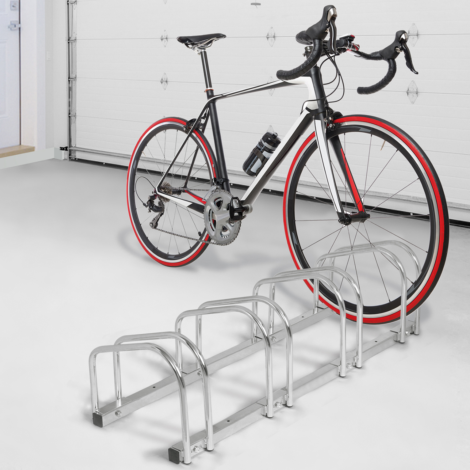 Râtelier vélo pour 4 vélos rangement vélo sol ou mural pour garage