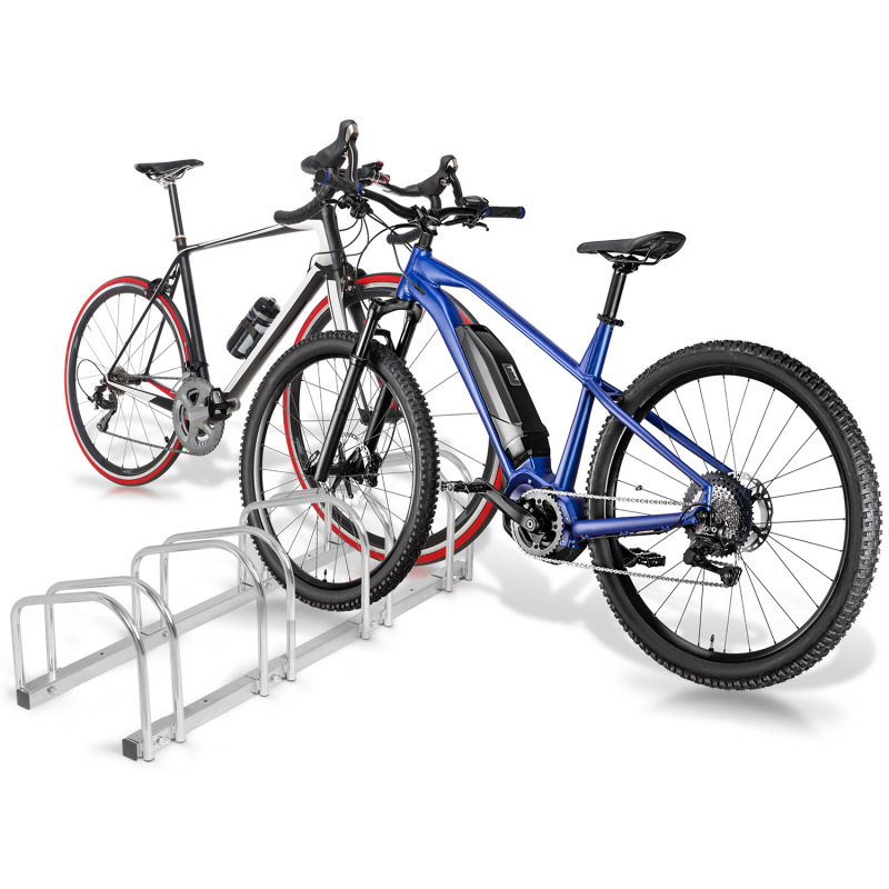 Système range vélo râtelier inclinable 5 vélos garage pratique au sol ou  mural 3413004