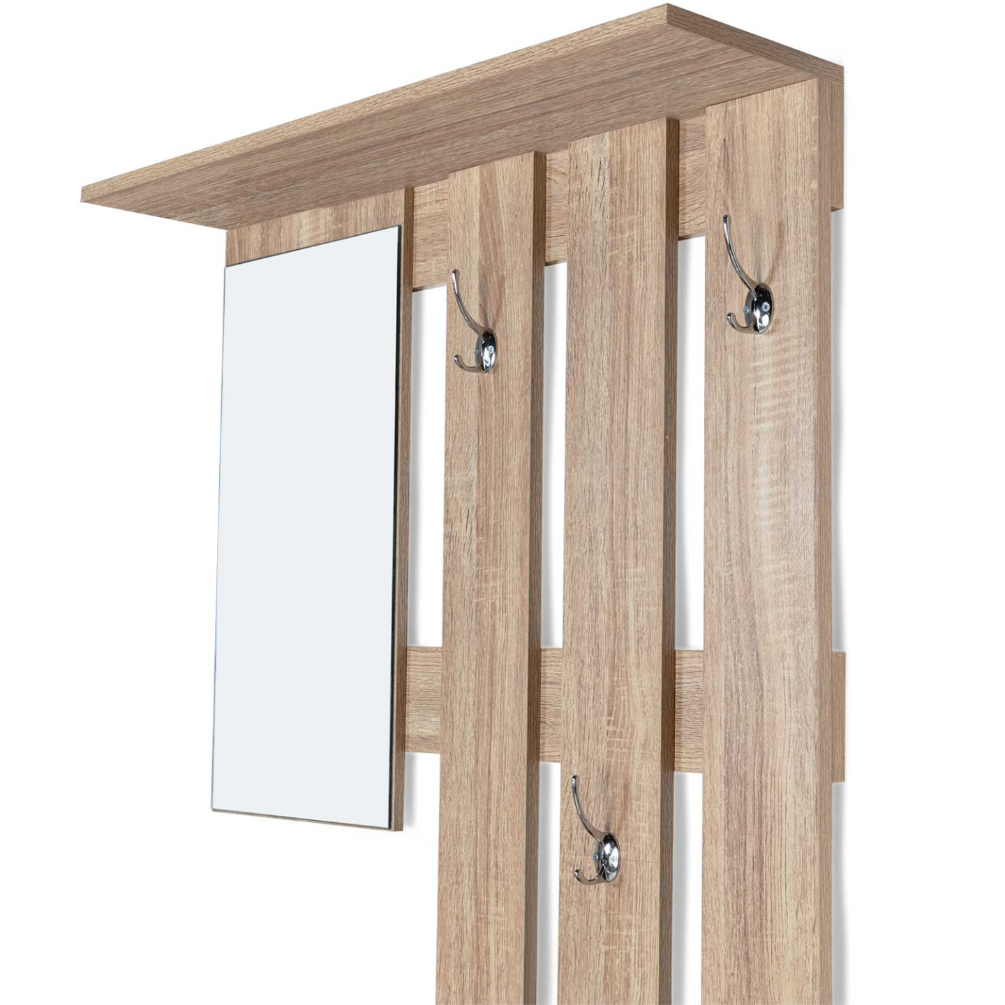 Lot 2 Porte-Manteaux Muraux Detroit 5 Patères - Design Industriel Bois Et Métal