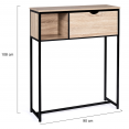 Console bureau d'appoint DETROIT design industriel