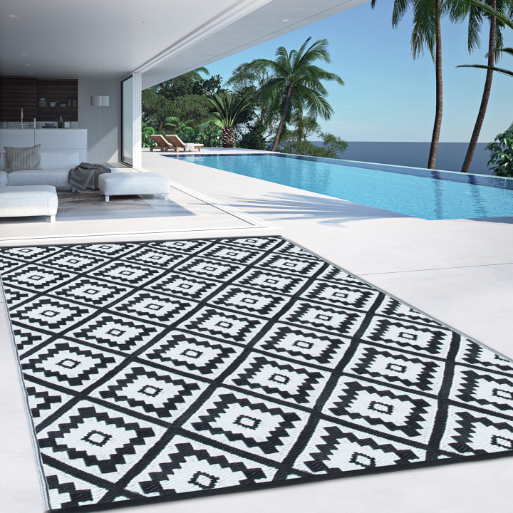 Tapis extérieur BAHAMAS noir 180 x 280 CM Tapis extérieur BAHAMAS noir 180 x 280 CM