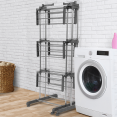 Séchoir à linge GIGA gris extensible grande capacité et 30 accessoires