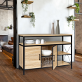 Buffet bas 2 portes DETROIT design industriel 100 cm