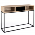 Console 1 tiroir noir BOSTON design industriel