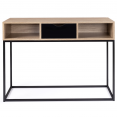 Console 1 tiroir noir BOSTON design industriel