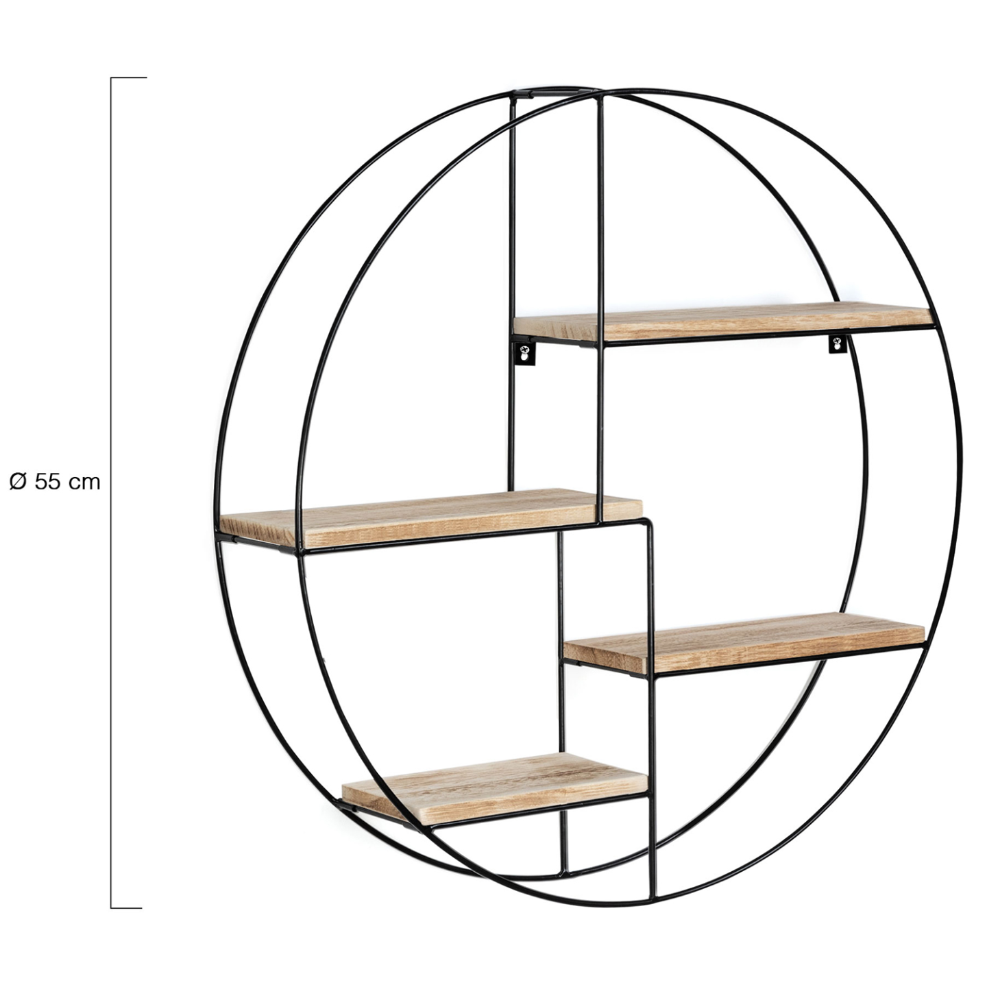 Étagère murale ronde industrielle pas cher - LILY | IdMarket France