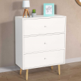 Commode 3 tiroirs EMMIE scandinave bois blanc