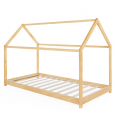 Lit cabane enfant 90 x 190 CM NEEL bois avec sommier