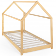 Lit cabane enfant 90 x 190 CM NEEL bois avec sommier