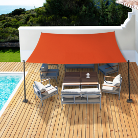 Voile d'ombrage rectangulaire 4x6 M terracotta Voile d'ombrage rectangulaire 4x6 M terracotta