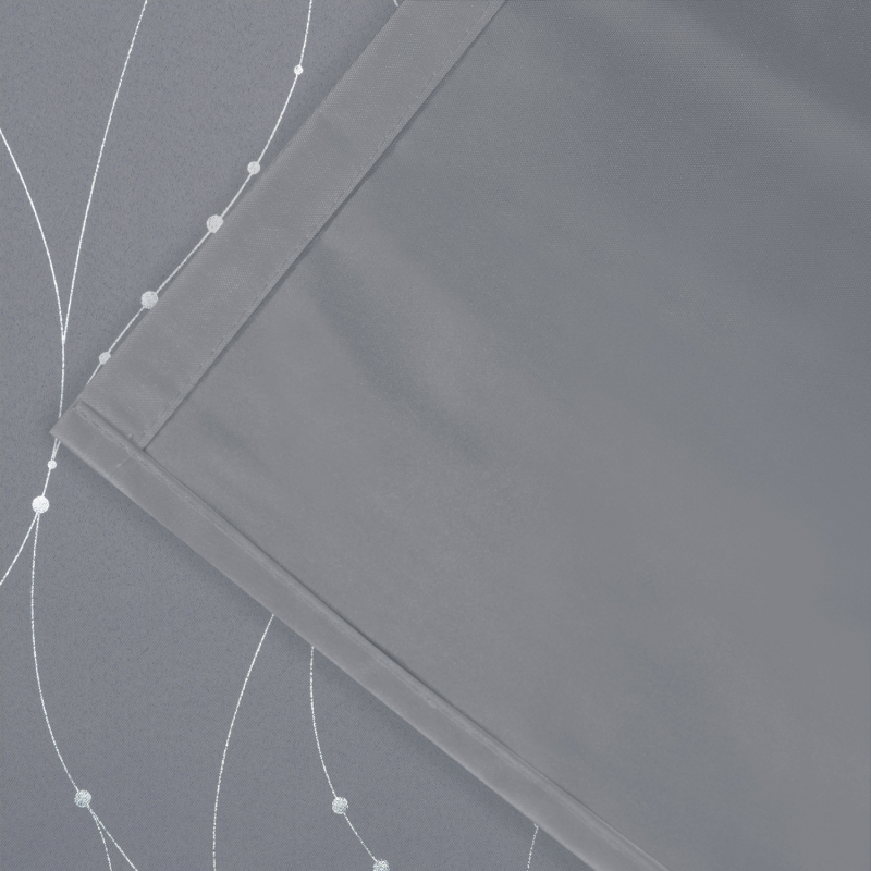 Rideaux thermiques à motifs gris anthracite 140x240 cm - Lot de 2