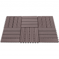 Lot de 5 dalles de terrasse WODHY clipsables bois composite taupe