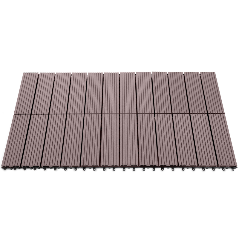 Lot de 33 dalles de Terrasse Clipsable en Bois Haute Qualité