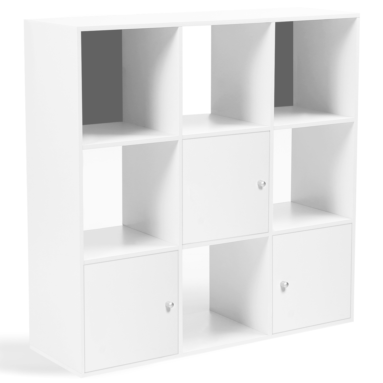 Bibliothèque Cube de Rangement 9 cases blanc