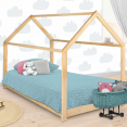 Lit cabane enfant 90 x 190 CM NEEL bois avec sommier