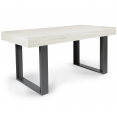 Table à manger PHOENIX 6 personnes bois gris 160 cm