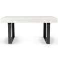 Table à manger PHOENIX 6 personnes bois gris 160 cm