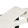 Table à manger extensible PHOENIX 6-10 personnes bois gris 160-200 cm