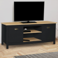 Meuble TV ISIS bois et noir