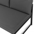 Salon de jardin SIENA modulable salon d'angle en aluminium gris anthracite