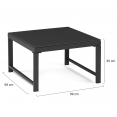 Salon de jardin SIENA modulable salon d'angle en aluminium gris anthracite
