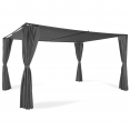 Pergola SAN JOSE 3x4 M avec rideaux toile grise