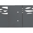 Bordurette de jardin x5 acier ajouré gris anthracite flexible L. 5 x H. 0.16 M