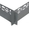 Bordurette de jardin x5 acier ajouré gris anthracite flexible L. 5 x H. 0.16 M