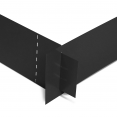 Bordurette de jardin x5 acier noir mat flexible L. 5 x H. 0.12 M