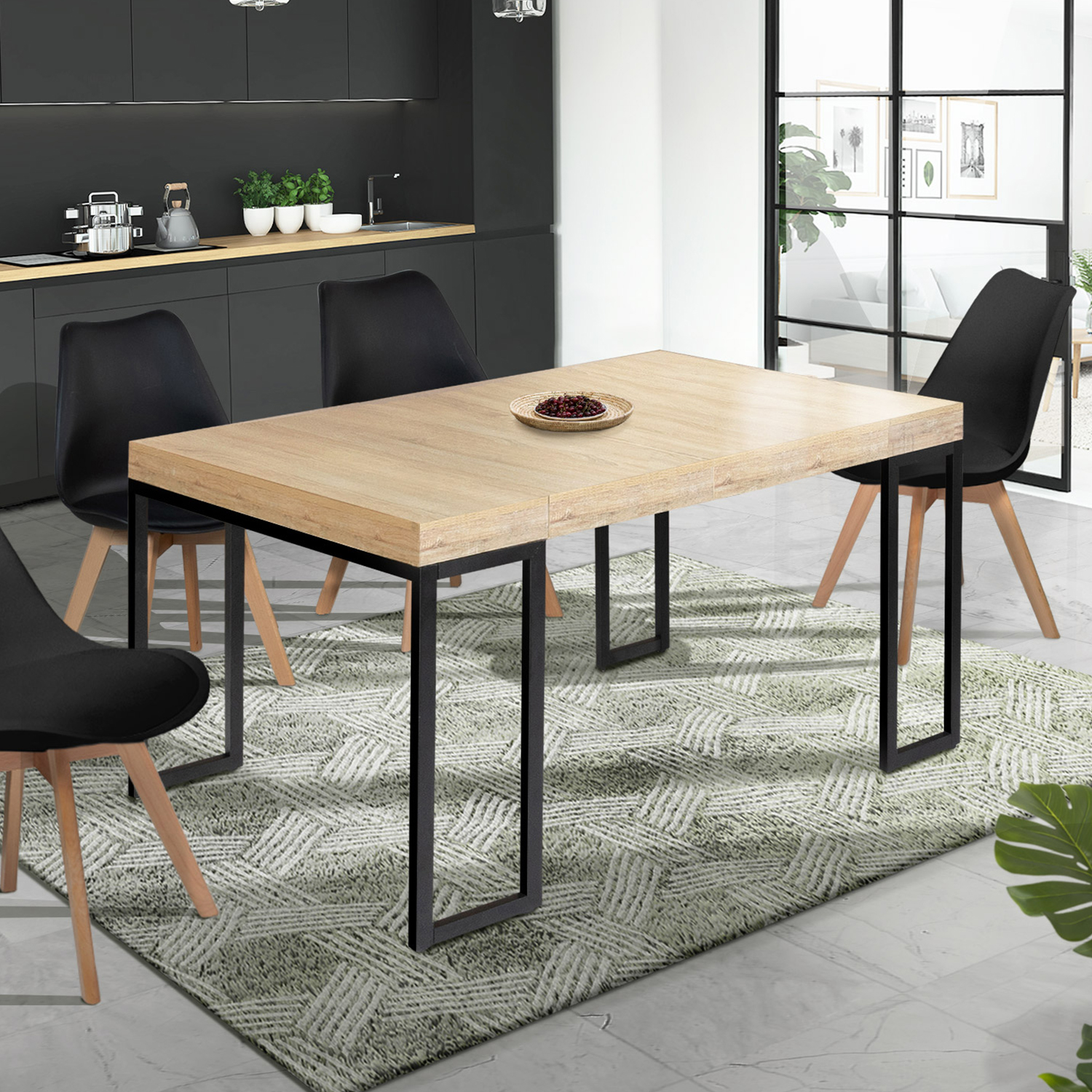Table console extensible TORONTO 6 personnes 140 cm design industri...
