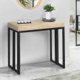 Table console extensible TORONTO 6 personnes 140 cm design industriel