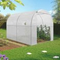 Serre tunnel de jardin 4 saisons 6M² blanche gamme maraichère ROMA 2x3M