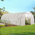 Serre tunnel de jardin 24m² blanche gamme maraichère DES ANDES 8x3M